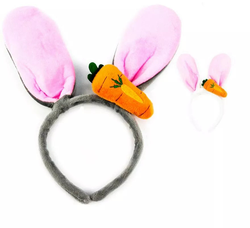Diadema de Conejo y Zanahoria en colores surtidos