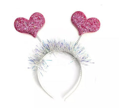 Tiara de coração rosa brilhante