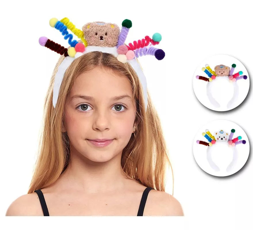 Translation missing: pt-PT.Diadema de Espirales de peluche en colores surtidos infantil