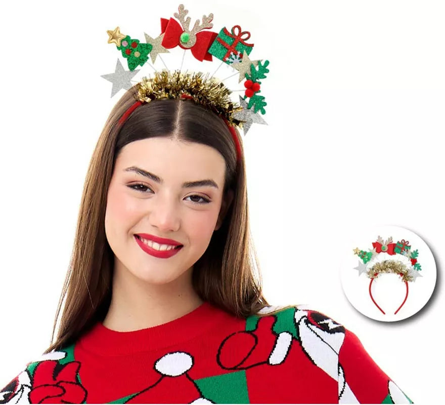Translation missing: pt-PT.Diadema de Figuritas Navidad con virutas
