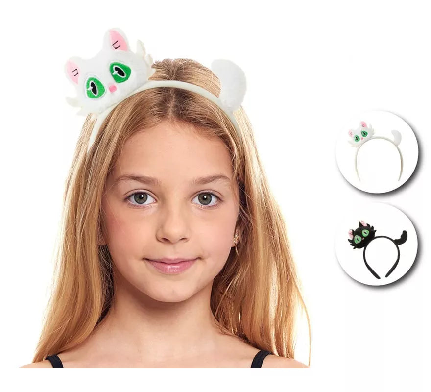 Translation missing: pt-PT.Diadema de Gato de peluche en colores surtidos infantil