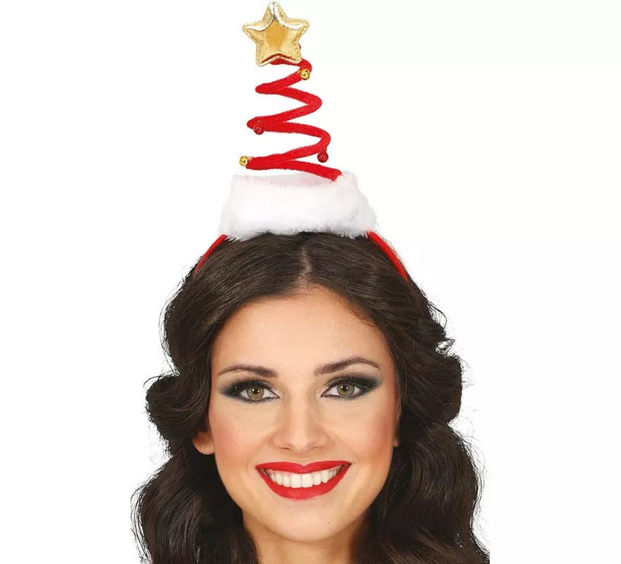 Translation missing: pt-PT.Diadema de Gorro Árbol de Navidad espiral con estrella
