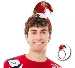 Chapéu de Natal com lantejoulas vermelhas