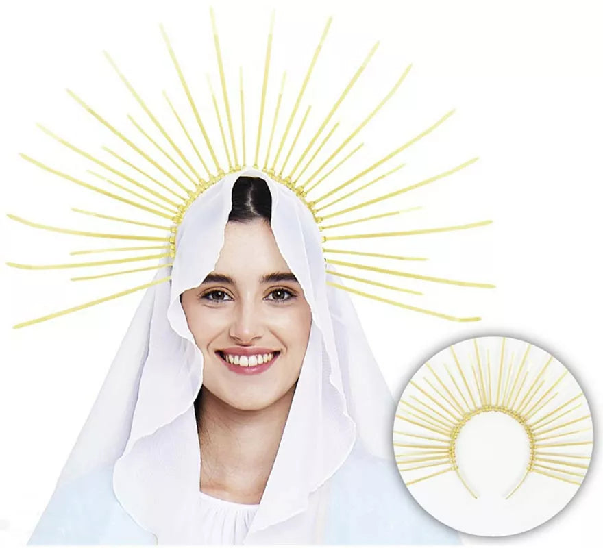 Translation missing: pt-PT.Diadema de Halo dorada adulto