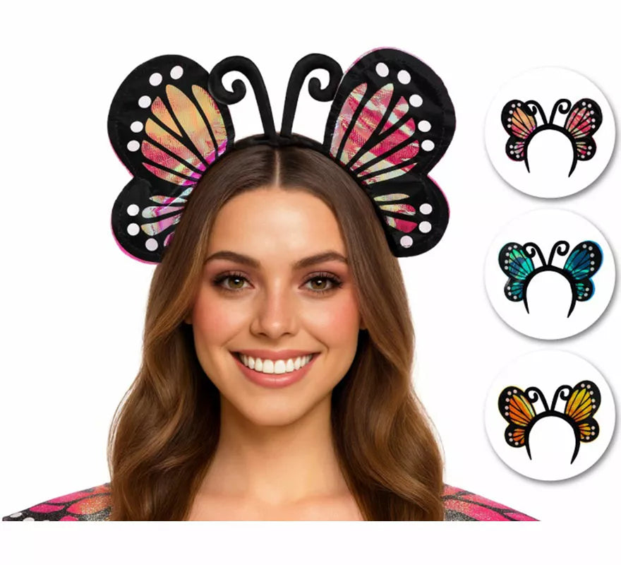 Diadema de Mariposas en colores surtidos