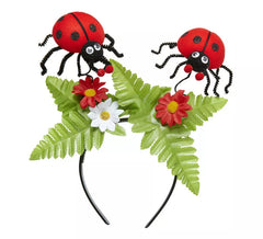 Joaninhas com tiara de flores
