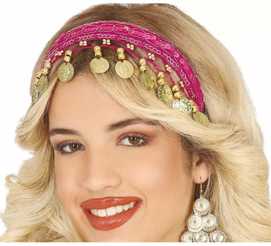 Translation missing: pt-PT.Diadema de Monedas Árabe Zíngara en varios colores adulto