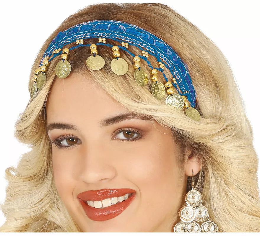 Translation missing: pt-PT.Diadema de Monedas Árabe Zíngara en varios colores adulto