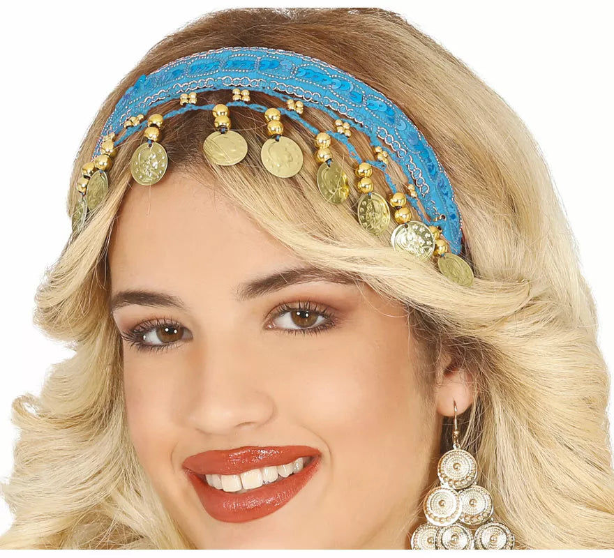 Translation missing: pt-PT.Diadema de Monedas Árabe Zíngara en varios colores adulto