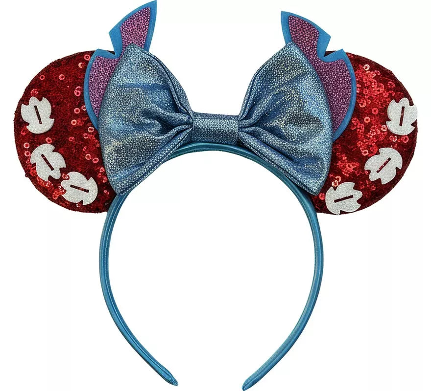 Diadema de Monstruito azul con Orejas de Ratoncita