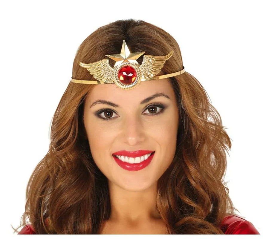 Translation missing: pt-PT.Diadema de Mujer maravilla Dorada con estrella