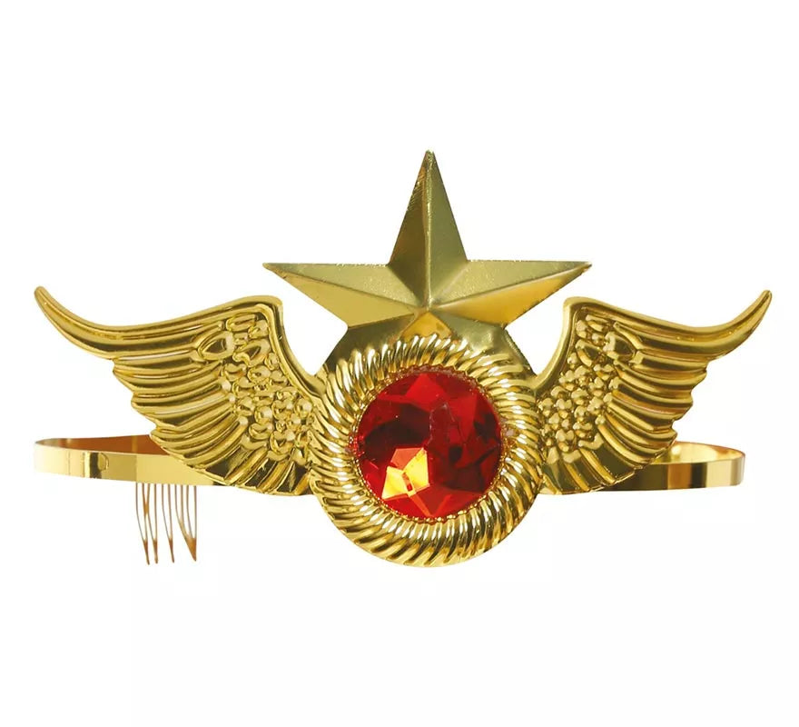 Translation missing: pt-PT.Diadema de Mujer maravilla Dorada con estrella