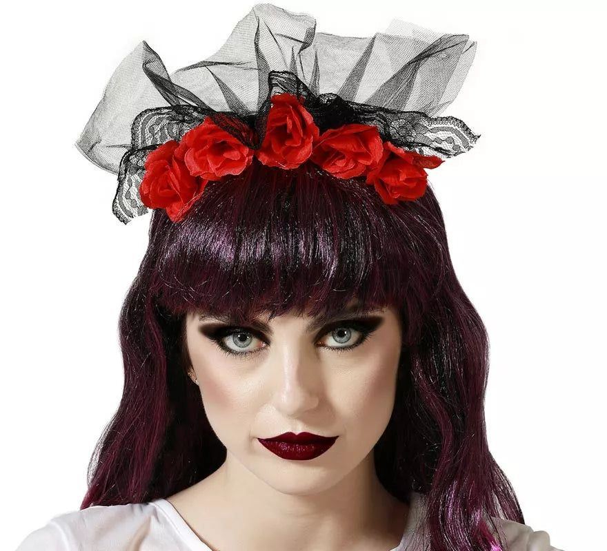 Translation missing: pt-PT.Diadema de Novia Cadáver o Catrina con Rosas