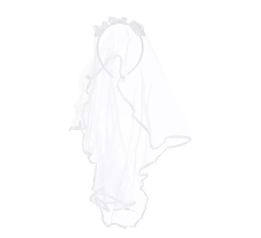 Translation missing: pt-PT.Diadema de Novia con Velo Blanco