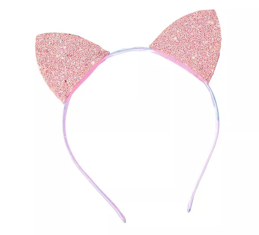 Translation missing: pt-PT.Diadema de Orejas de Gato Glitter de 18X15 cm