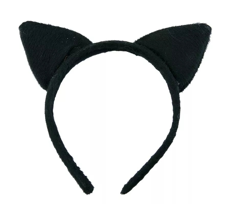 Translation missing: pt-PT.Diadema de Orejas de Gato negras de 5,5x6 cm