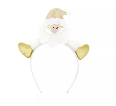 Tiara de Natal Branca de Papai Noel