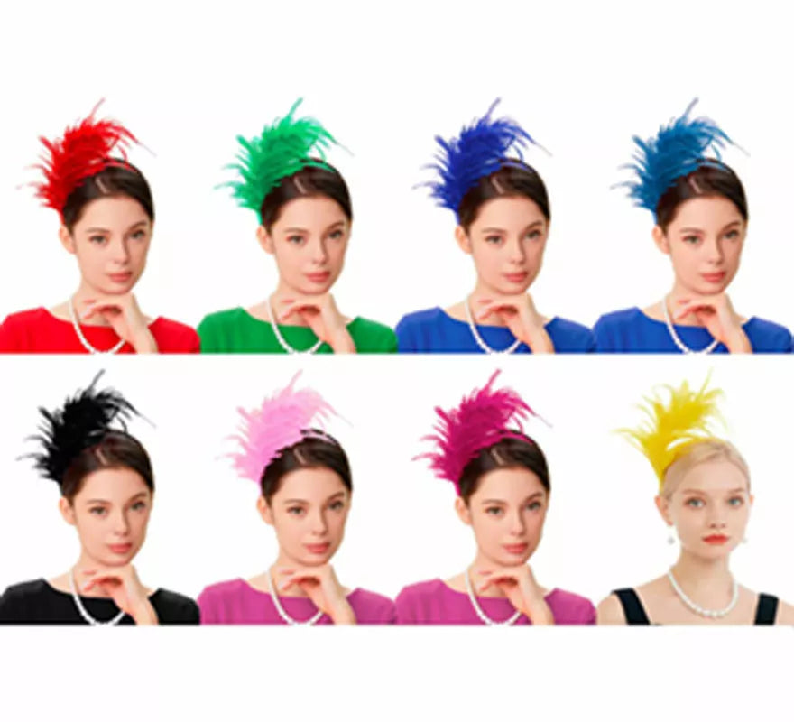 Translation missing: pt-PT.Diadema de Plumas Años 20 en varios colores