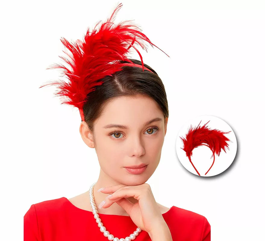 Translation missing: pt-PT.Diadema de Plumas Años 20 en varios colores