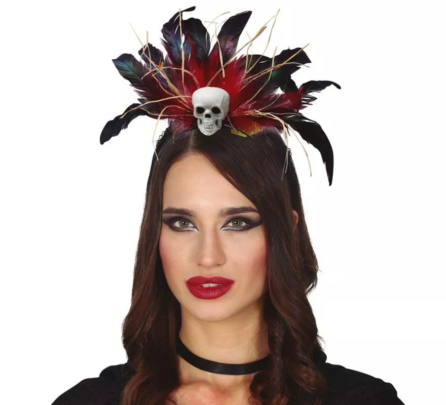Translation missing: pt-PT.Diadema de Plumas con Calavera