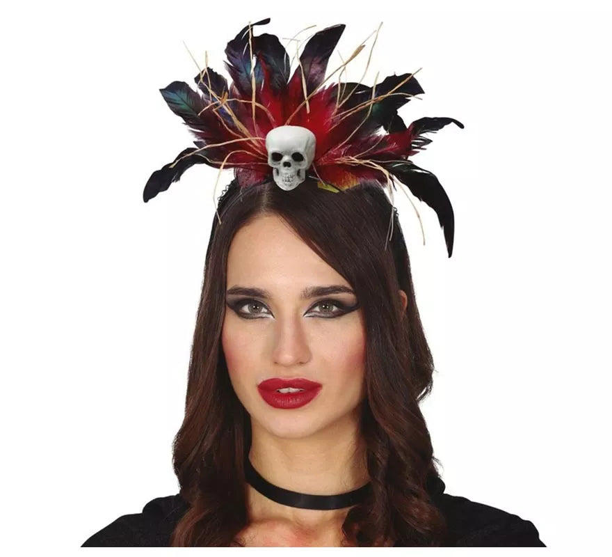 Translation missing: pt-PT.Diadema de Plumas con Calavera
