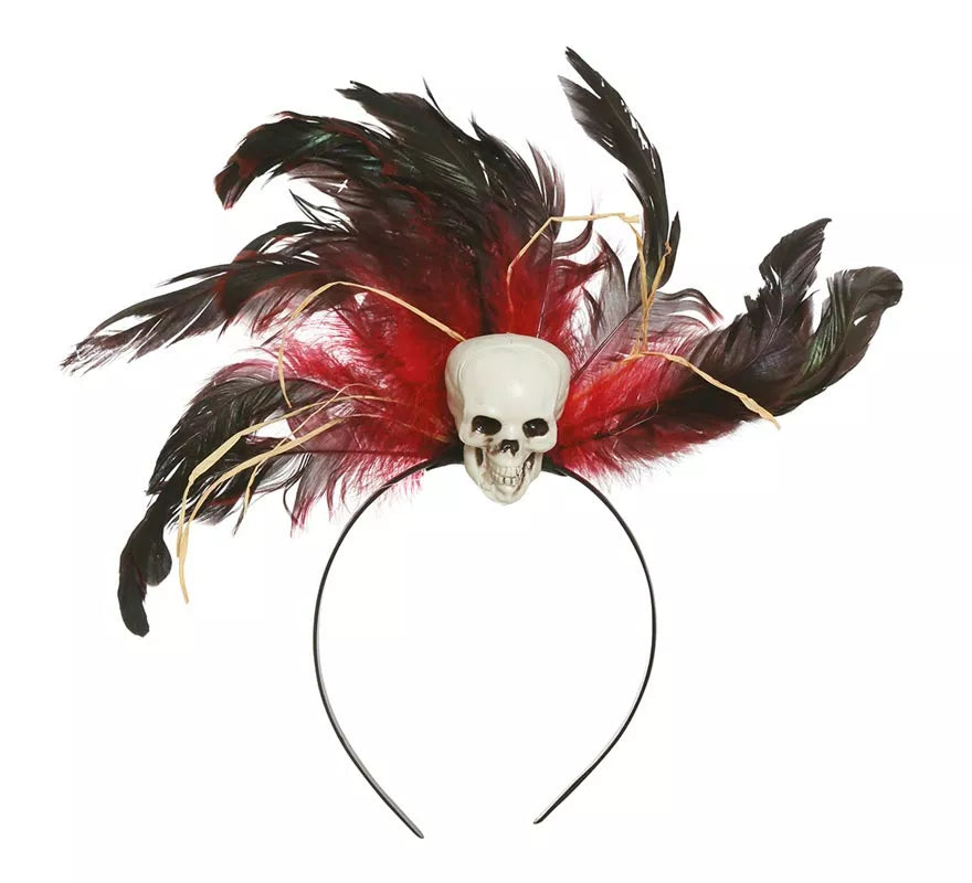Translation missing: pt-PT.Diadema de Plumas con Calavera