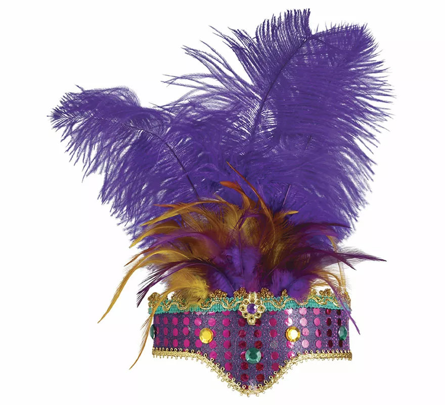 Translation missing: pt-PT.Diadema de Plumas Lilas