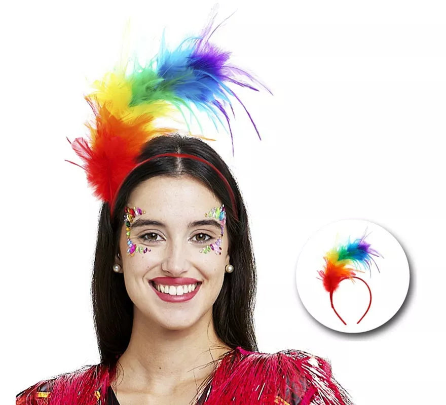 Translation missing: pt-PT.Diadema de Plumas Pride Arcoíris