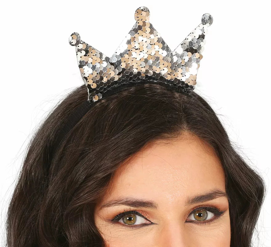 Translation missing: pt-PT.Diadema de Princesa con lentejuelas bicolor adulto