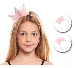 Tiara de princesa com tule em cores sortidas