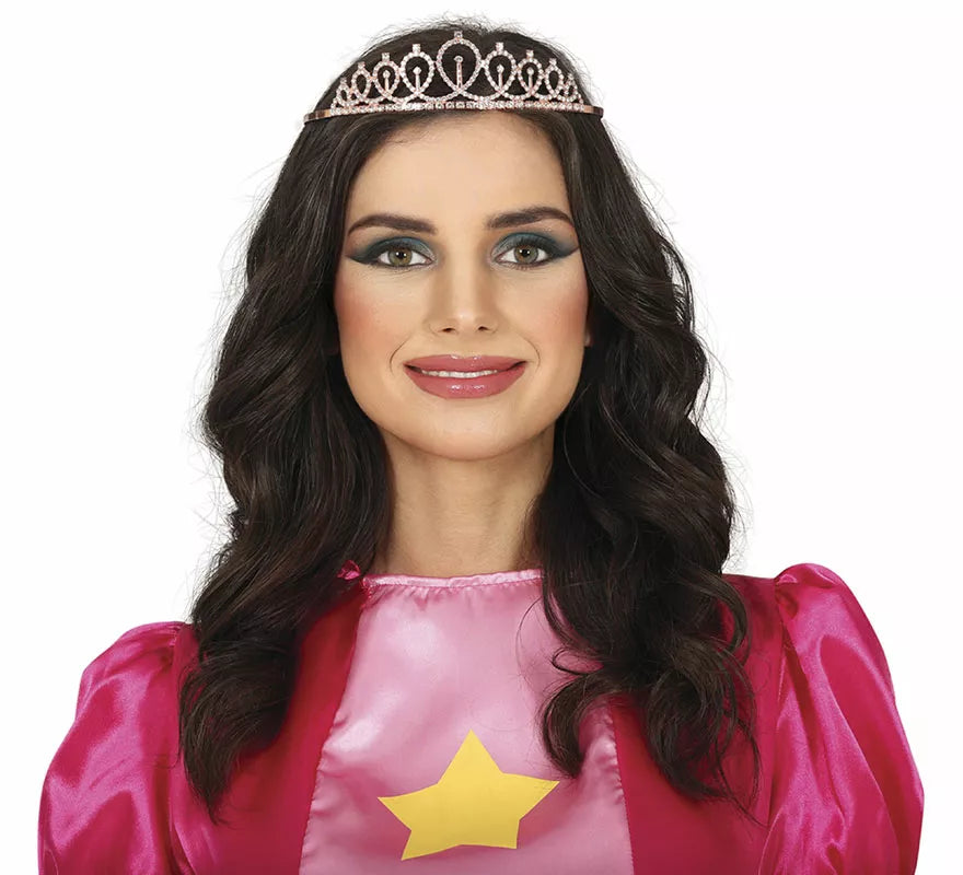 Translation missing: pt-PT.Diadema de Princesa metálica dorado adulto