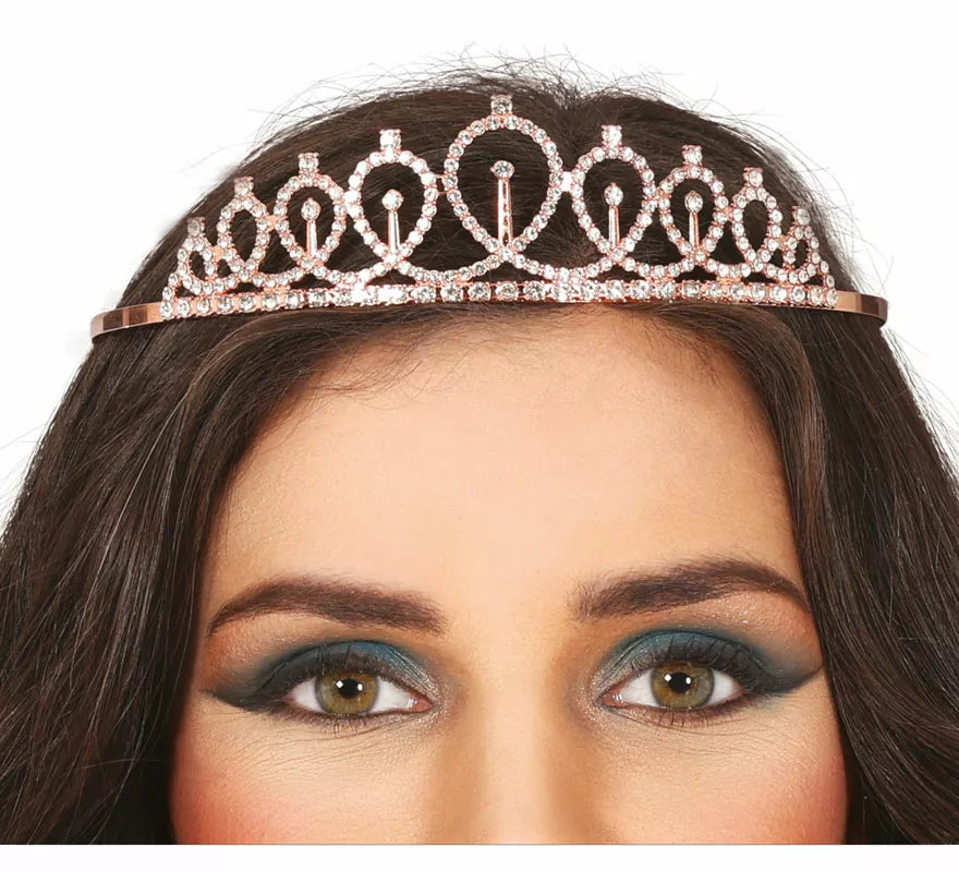 Translation missing: pt-PT.Diadema de Princesa metálica dorado adulto