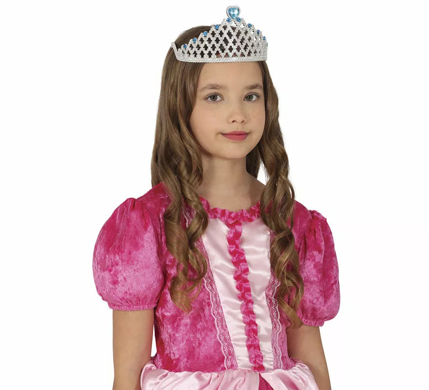 Translation missing: pt-PT.Diadema de Princesa plateada con corazón