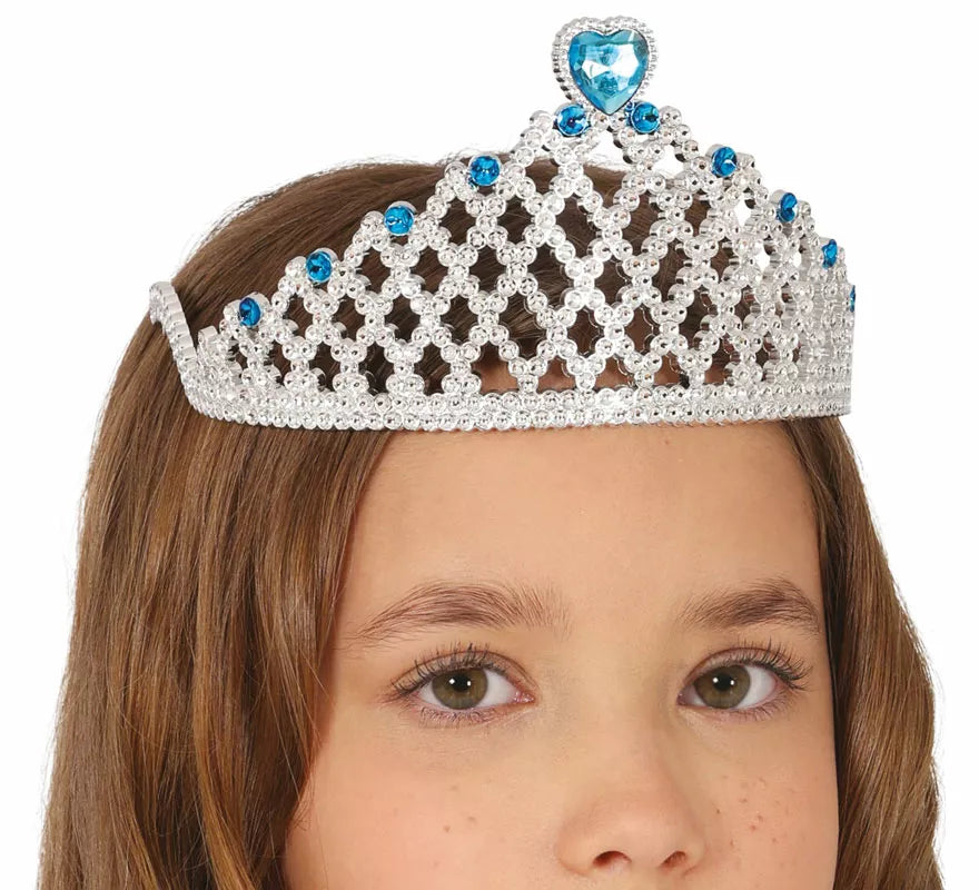Translation missing: pt-PT.Diadema de Princesa plateada con corazón