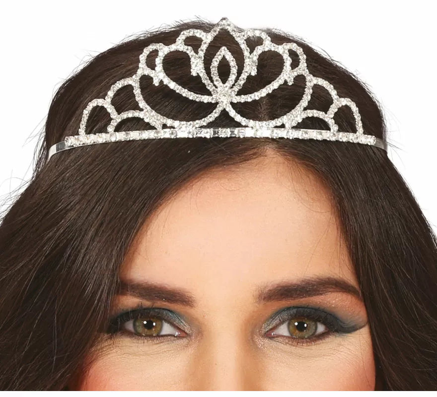 Translation missing: pt-PT.Diadema de Princesa real plateada metálica adulto