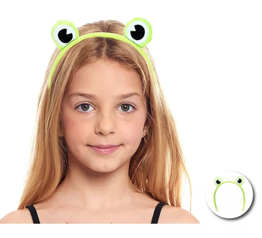 Translation missing: pt-PT.Diadema de Rana verde de peluche infantil
