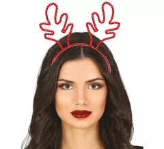 Tiara de rena com borda de metal