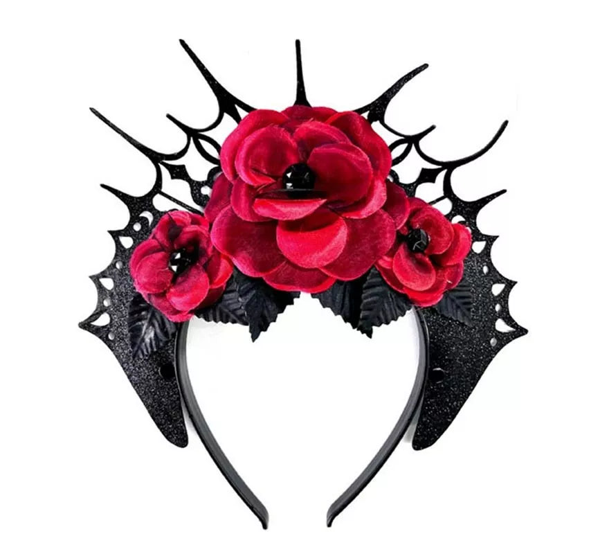 Translation missing: pt-PT.Diadema de Rosas rojas Gótica