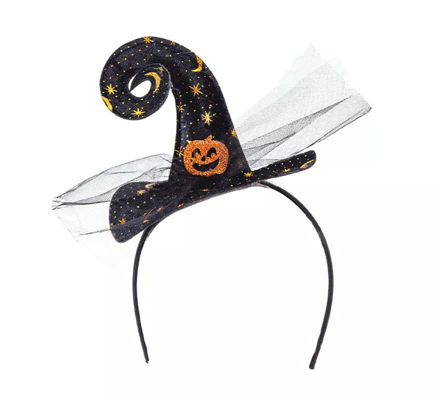 Translation missing: pt-PT.Diadema de Sombrero de Bruja con calabaza