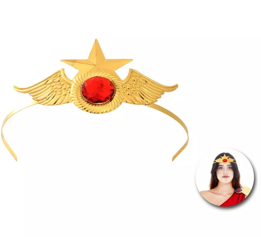 Translation missing: pt-PT.Diadema de Superheroína alas doradas