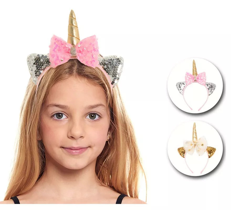 Translation missing: pt-PT.Diadema de Unicornio con lazo en modelos surtidos