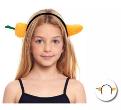 Tiara de cenoura de pelúcia infantil