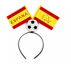 Tiara de futebol com bandeira de Espanha