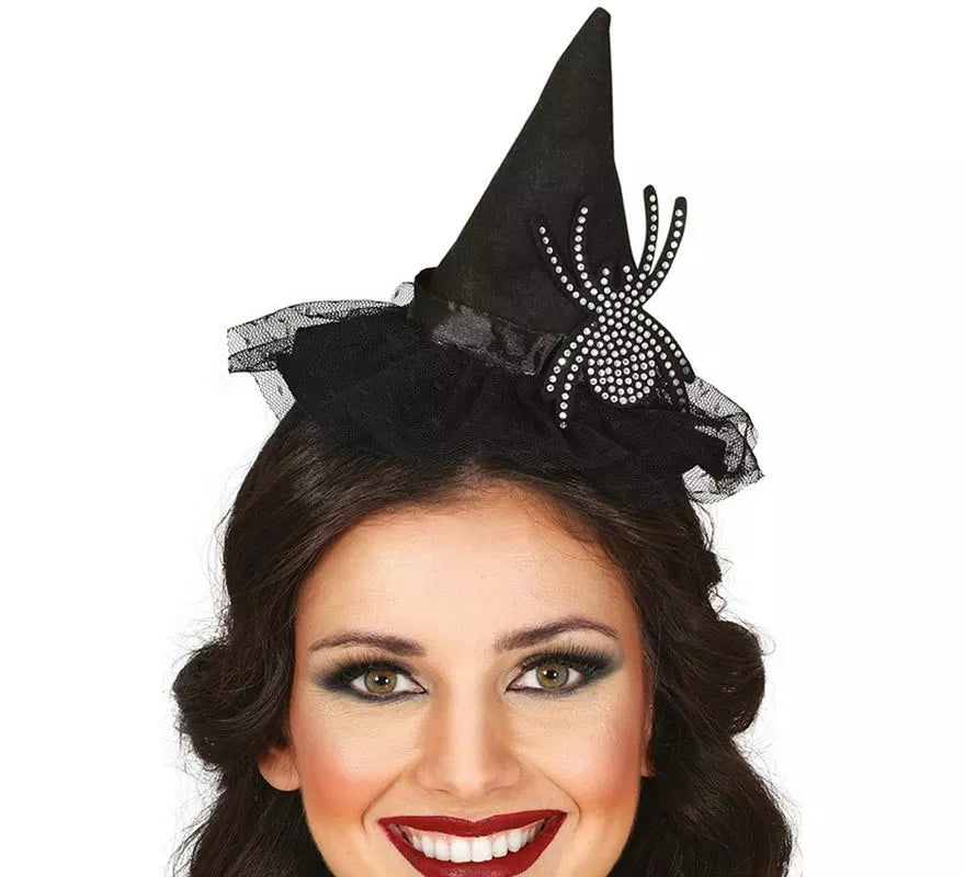 Translation missing: pt-PT.Diadema Gorrito Bruja con Araña
