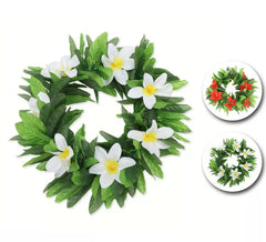 Folhas e flores da faixa do Havaí em cores sortidas