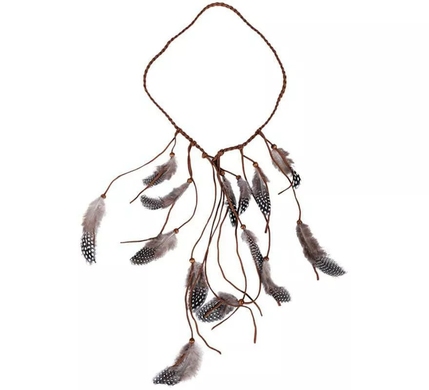 Translation missing: pt-PT.Diadema India con plumas de 23 Cm de diámetro