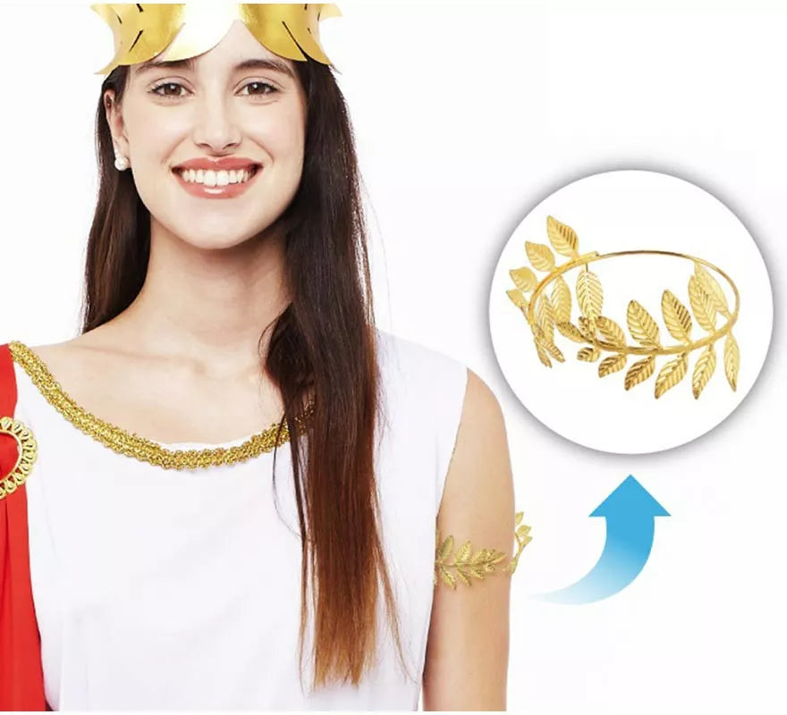 Translation missing: pt-PT.Diadema Laurel Romano dorada de metal adulto