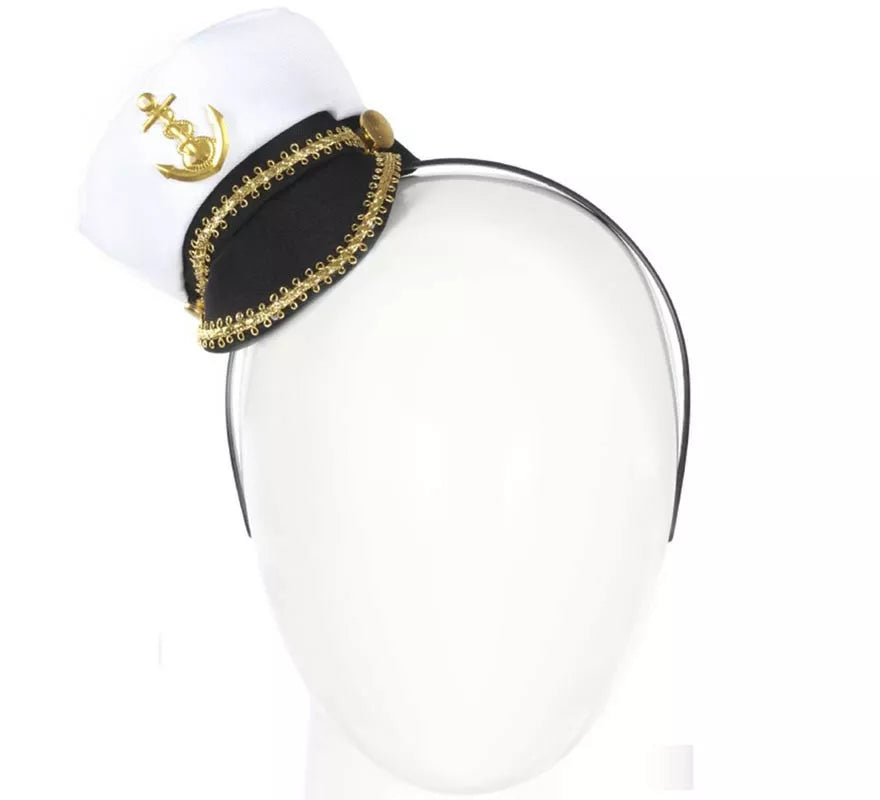 Translation missing: pt-PT.Diadema Mini Gorra Marine blanca