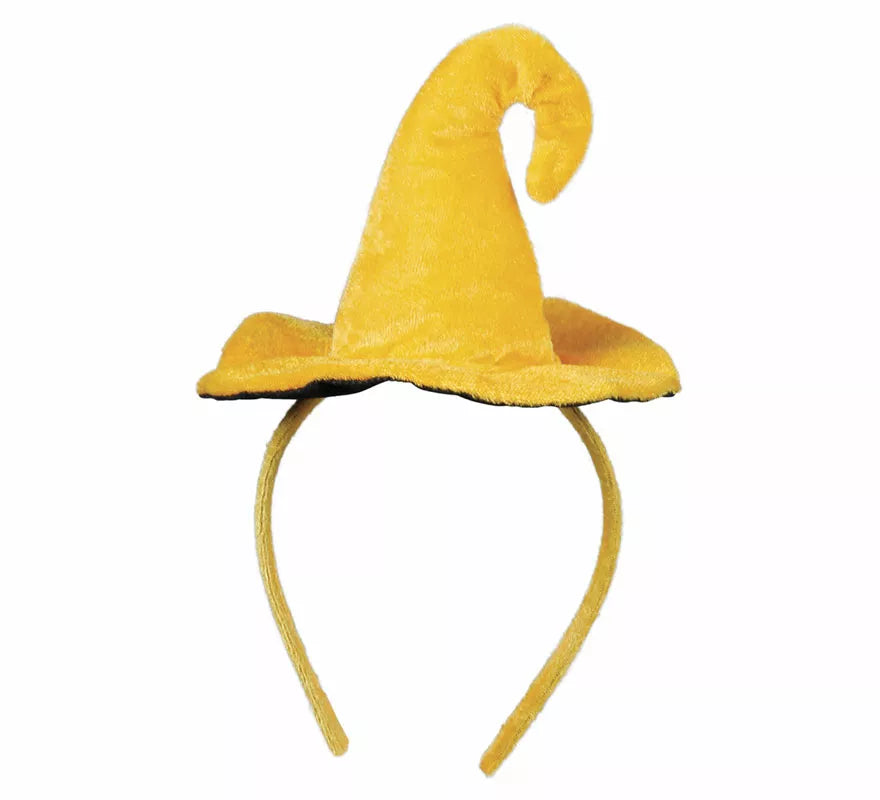 Diadema Mini Sombrero de Bruja con Calabaza Sonriente
