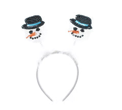 Tiara Boneco de Neve com Lantejoulas